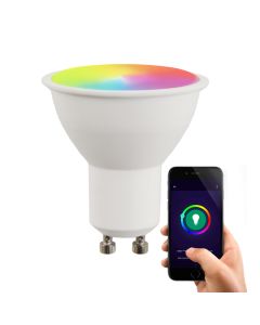 GU10 Wifi Smart LED lampa, alla färger och varmvit