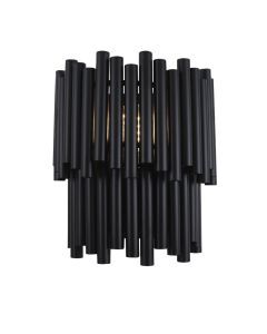 Modern vägglampa svart, Joelle, med brytare