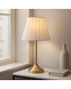 Klassisk bordslampa mässing, Jivan, med brytare