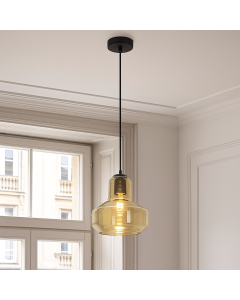 Design fönsterlampa bärnstensfärgad, Sabina