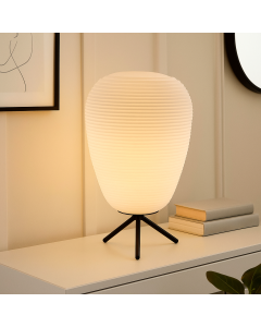 Modern bordslampa vit, Davide, med brytare