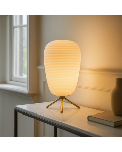 Modern bordslampa vit, Davide, med brytare