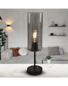 Modern bordslampa grå, Gaya, med brytare