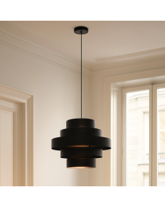 Rustik fönsterlampa svart, Jana