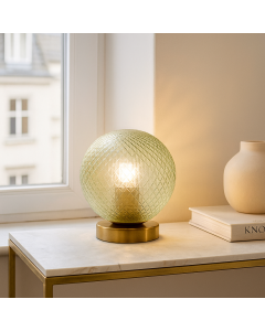 Retro bordslampa grön, Johnson, med brytare