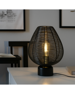 Modern bordslampa svart, Lesly, med brytare