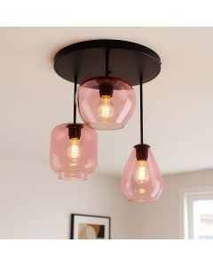 Modern taklampa rosa, Caia