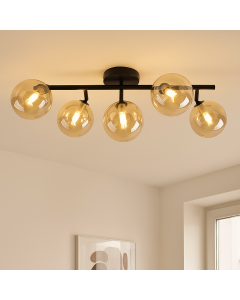 Design taklampa bärnstensfärgad, Remo