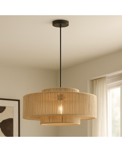 Rustik fönsterlampa brun, Selena