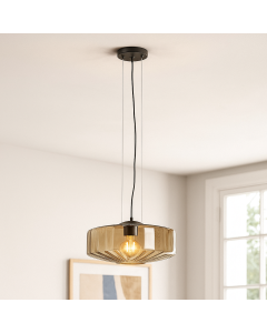 Design fönsterlampa bärnstensfärgad, Sevda