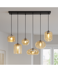 Modern fönsterlampa bärnstensfärgad, Caia