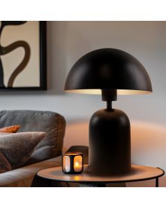 Modern bordslampa svart, Isha, med brytare