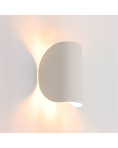 Modern vägglampa vit, Salomon