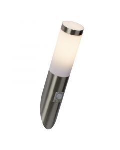 Plast utomhus vägglampa med rörelsesensor krom, Tom, IP44