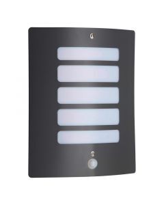 Metall utomhus vägglampa med rörelsesensor antracit, Alea, IP44