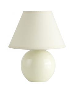 Keramik bordslampa beige, Pilar, med brytare