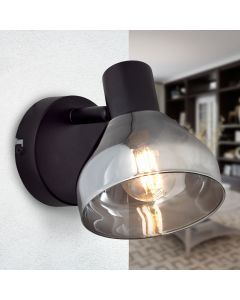 Design väggspotlight svart, Dimitry
