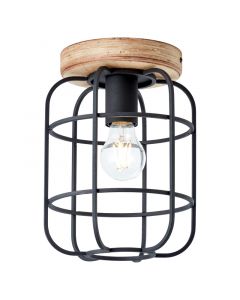 Trä taklampa svart, Taede