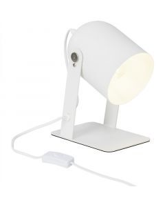 Modern bordslampa vit, Arlette, med brytare