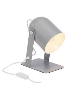 Modern bordslampa grå, Arlette, med brytare