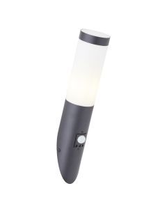 Metall utomhus vägglampa med rörelsesensor svart, Meis, IP44