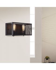 Industri vägglampa svart, Esperanza