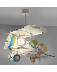 Flerfärgad fönsterlampa barn plast, Crocodile plane