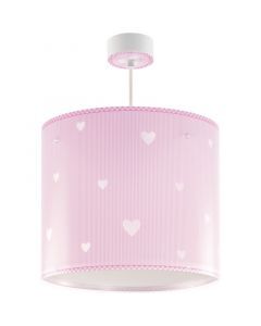 Rosa fönsterlampa barn plast, Hearts