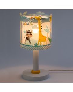Flerfärgad bordslampa barn plast, Jungle, med brytare