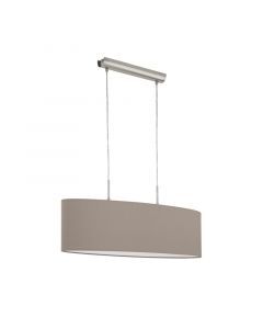 Taupe modern fönsterlampa tyg, Abano