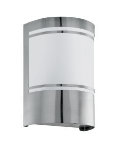 Silver utomhus vägglampa med skymningssensor glas, Aartje, IP44
