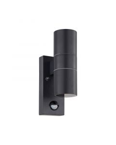 Antracit modern utomhus vägglampa med rörelsesensor metall, Marlies, IP44