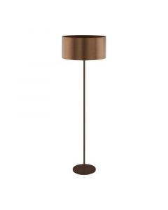 Brun design golvlampa plast, Noor, med brytare