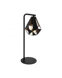 Svart design bordslampa stål, Acri, med brytare