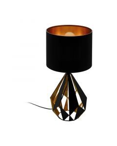 Svart design bordslampa stål, Acri, med brytare