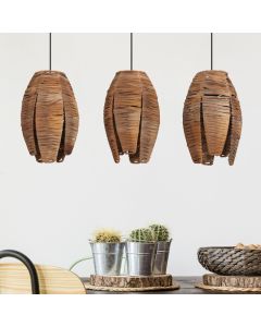 Trä fönsterlampa brun, Joyca