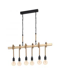 Trä fönsterlampa brun, Zerina