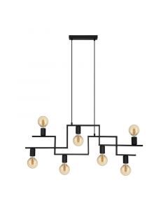Svart retro fönsterlampa stål, Olga