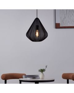 Svart industri fönsterlampa stål, Agnese