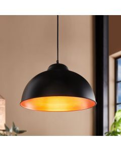 Svart industri kupollampa metall, Liana