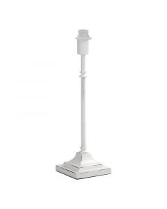 Vit rustik bordslampa utan skärm metall, Noah, med brytare