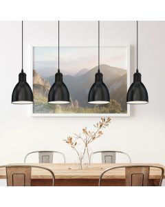 Svart industri fönsterlampa metall, Lavinio
