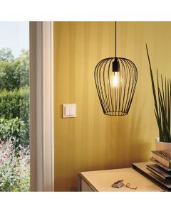 Svart industri fönsterlampa metall, Kitana