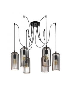 Svart industri fönsterlampa stål, Silje