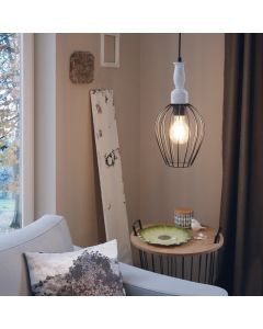 Svart retro fönsterlampa metall, Aileen