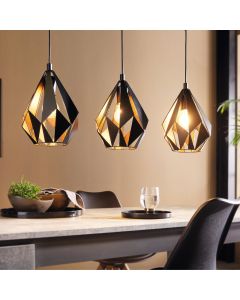 Svart modern fönsterlampa metall, Acri
