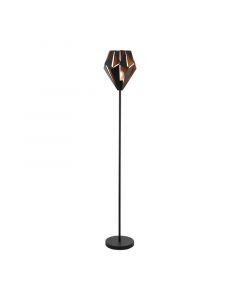 Svart modern golvlampa metall, Acri, med brytare