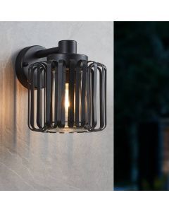 Svart industri utelampa aluminium, Rebecca, IP65