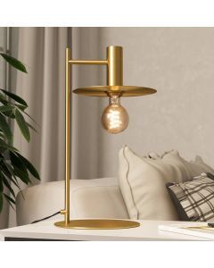 Mässing modern bordslampa stål, Elana, med brytare