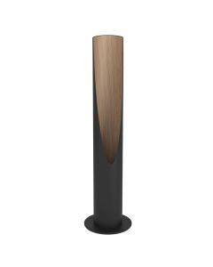 Brun modern bordslampa aluminium, Aloysius, med brytare
